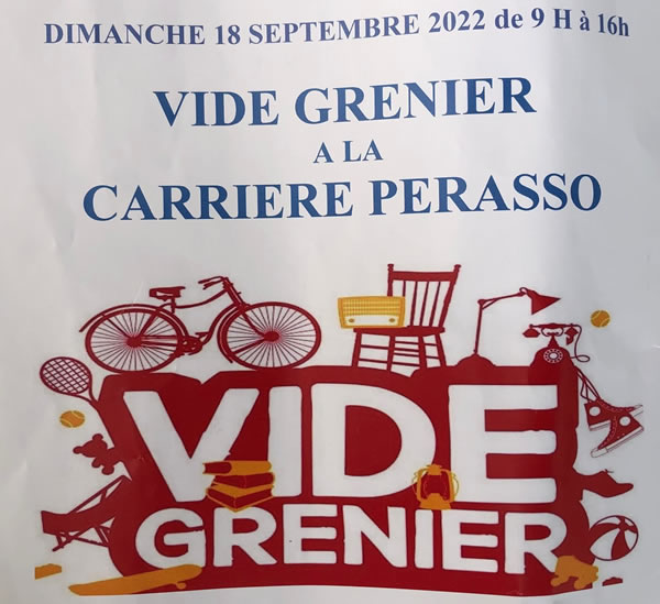 Vide Grenier Carrière Perasso par le Ciq de St Tronc