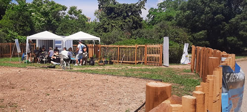 Inauguration d'une serre au jardin de la Mathilde