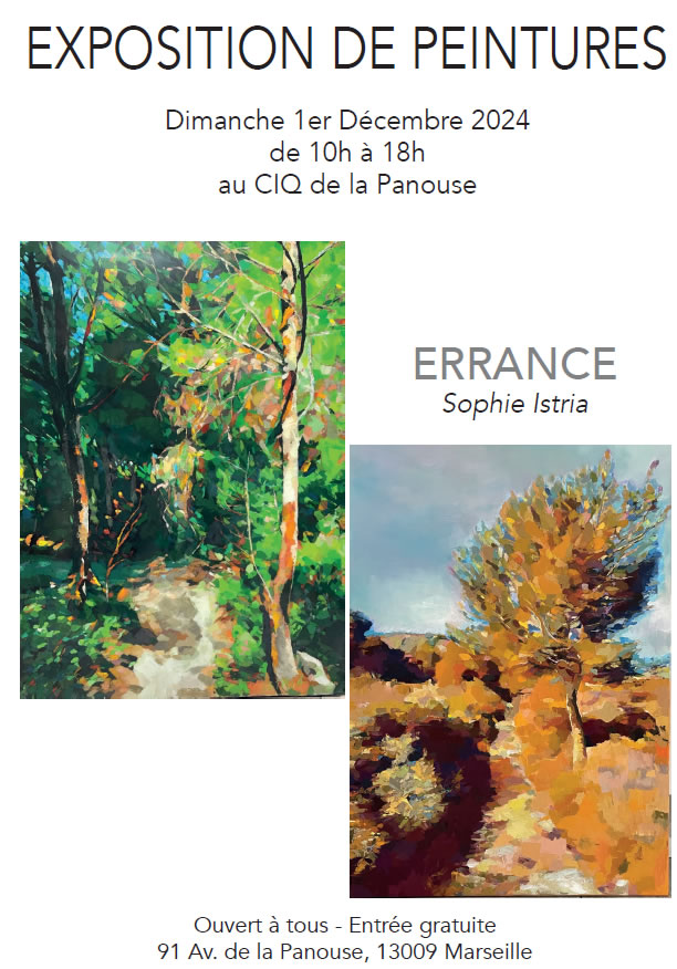 Exposition de peintures au CIQ : Sophie ISTRIA