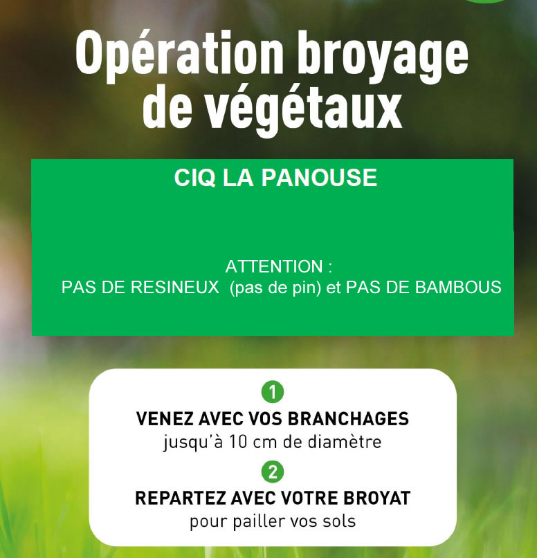 DECEMBRE  24 : OPERATION BROYAGE DECHETS VERTS