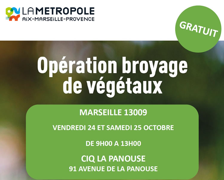 IMPORTANT : opération broyage végétaux au CIQ de La Panouse